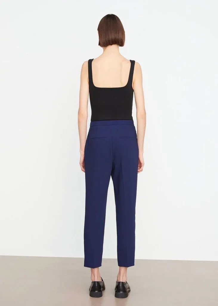 Mid Rise Pintuck Straight Leg Pant (Twilight)