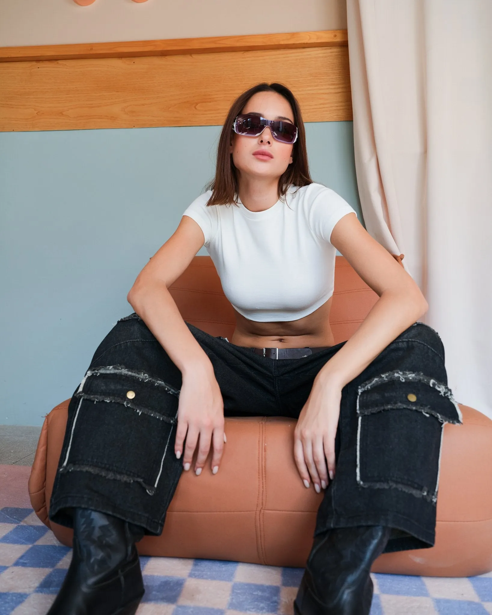 Milky White Ribbed Heavyweight Baby Tee