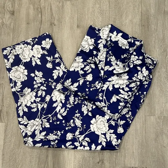 Miss Elaine 2 Pc Notched Collar &amp; Long Pants Pajama Set L