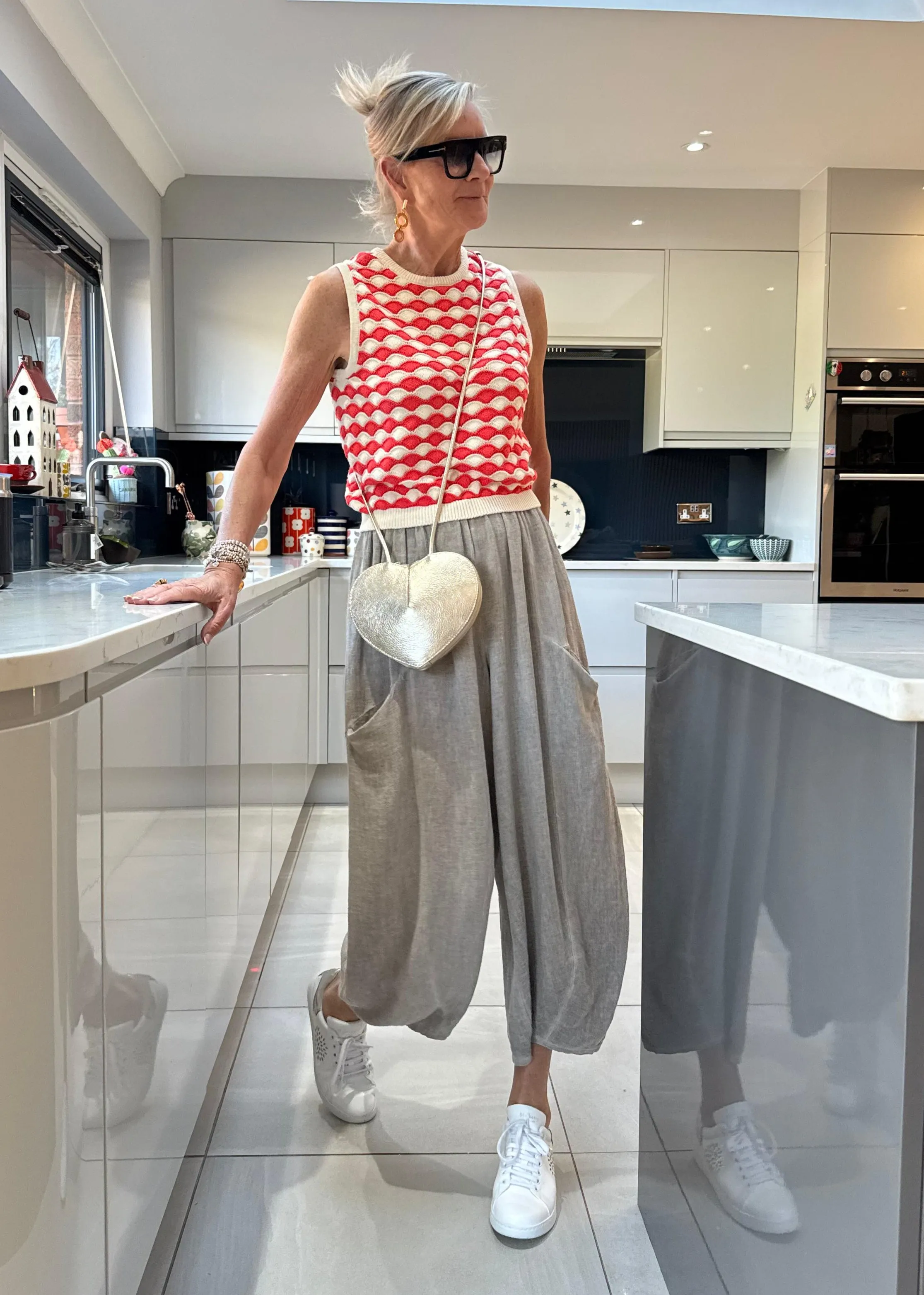 Mocha Washed Linen Barrel Pocket Trousers