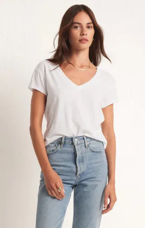 Modern V-Neck Tee-White