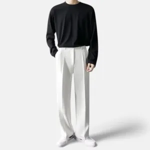 Monacogents | White Loose Straight-Leg Pants