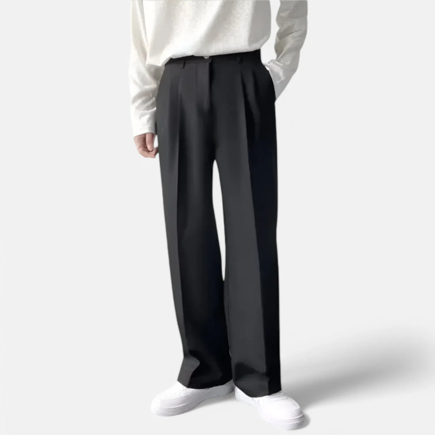 Monacogents | White Loose Straight-Leg Pants