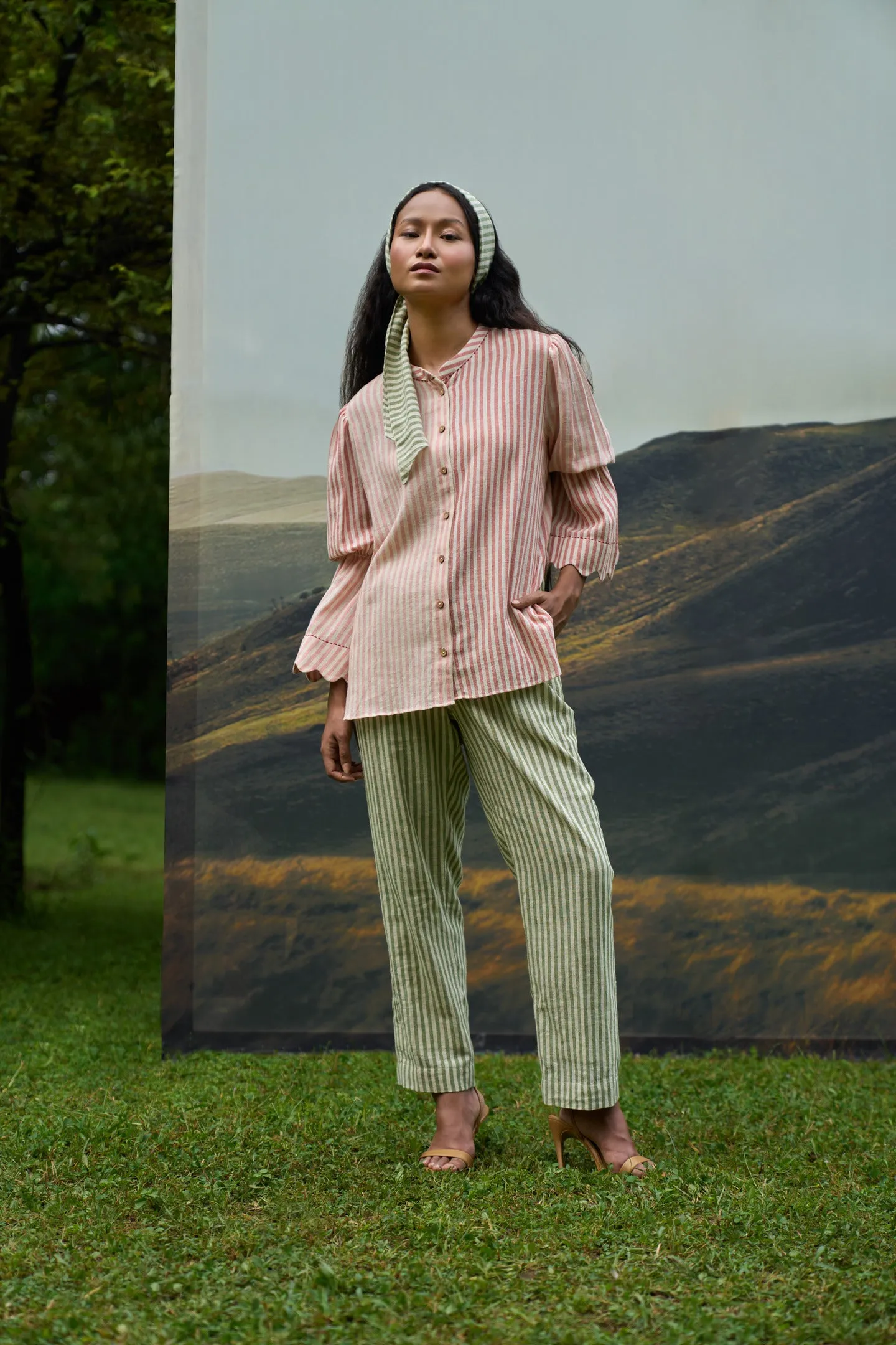 Moss Striped Pants