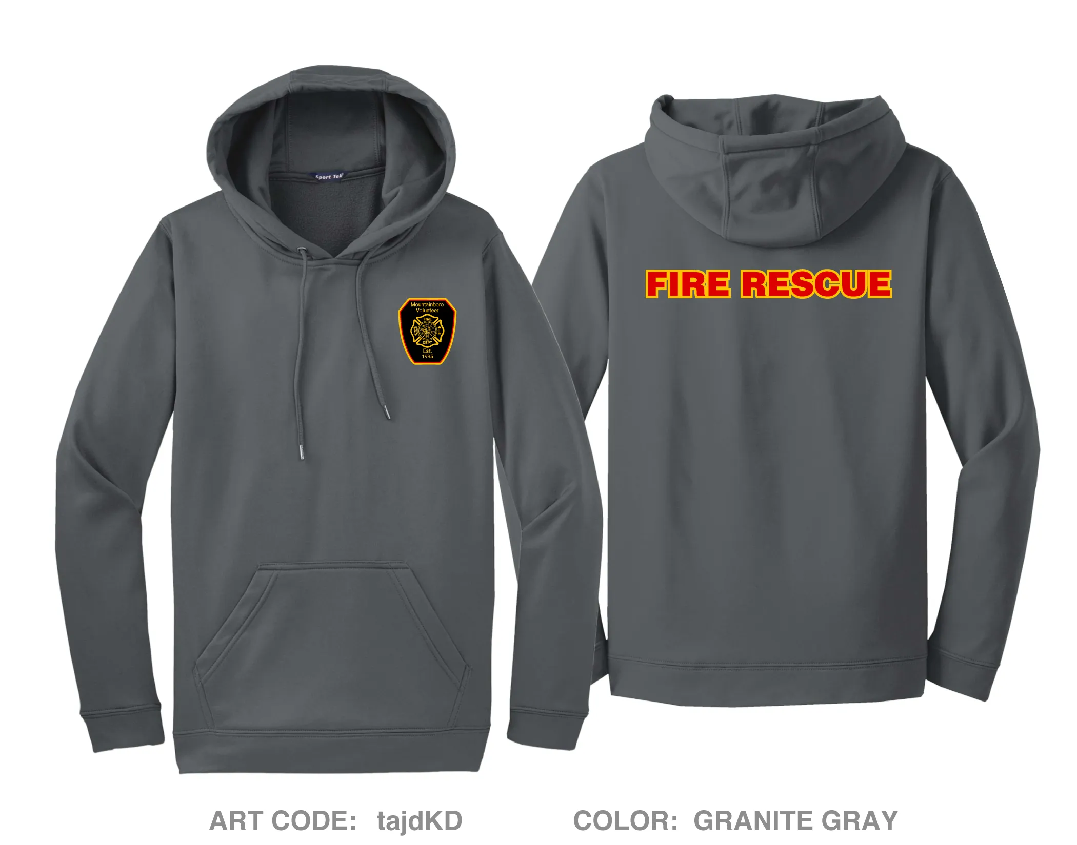 Mountainboro Volunteer Fire Department Hi-Tech Performance Hoodie - tajdKD