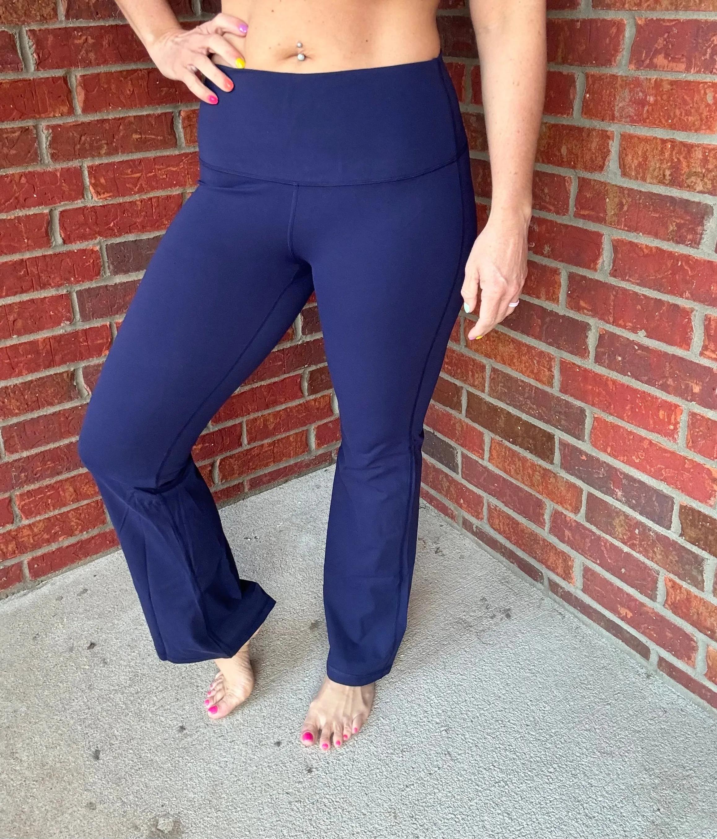 Navy yoga flare pants