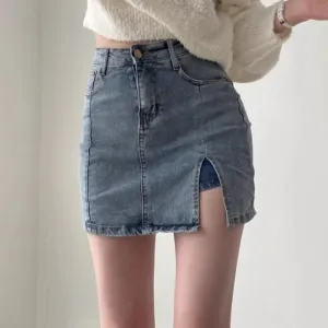 Nellwyn | High-Waisted Denim Skirt