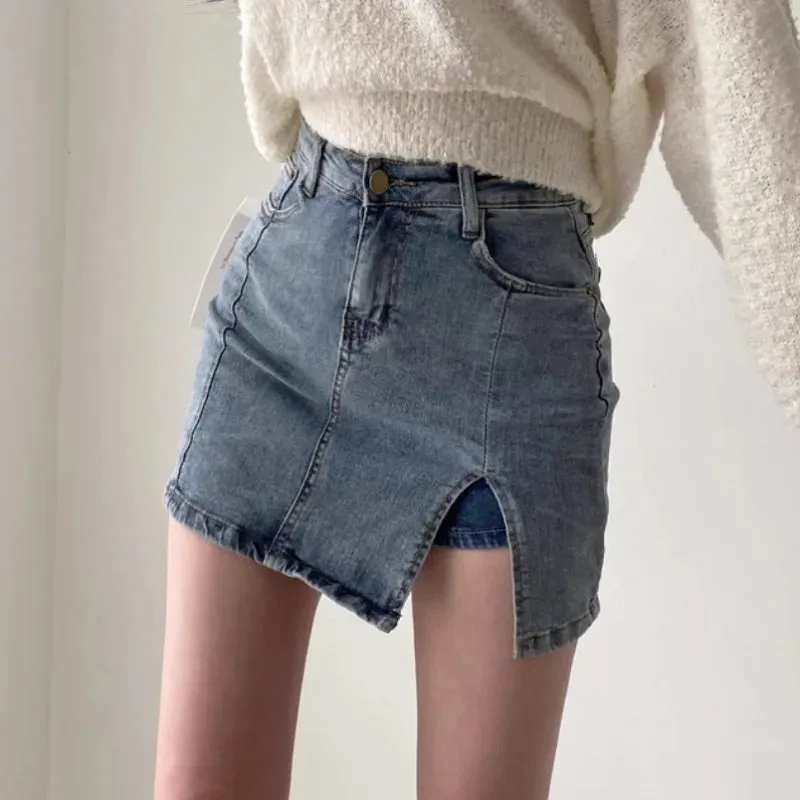 Nellwyn | High-Waisted Denim Skirt