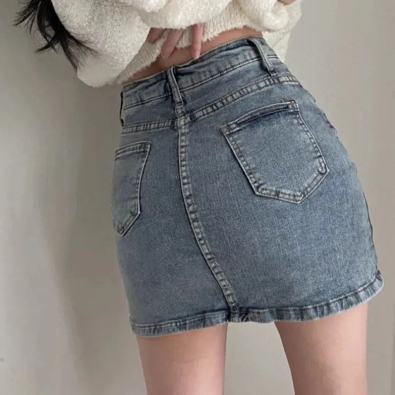 Nellwyn | High-Waisted Denim Skirt