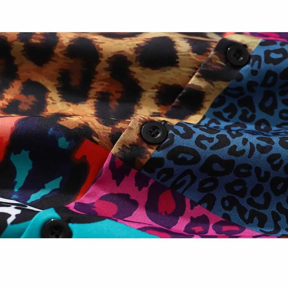 Neo Brawler Leopard Patchwork Hawaiian Beach Shirt