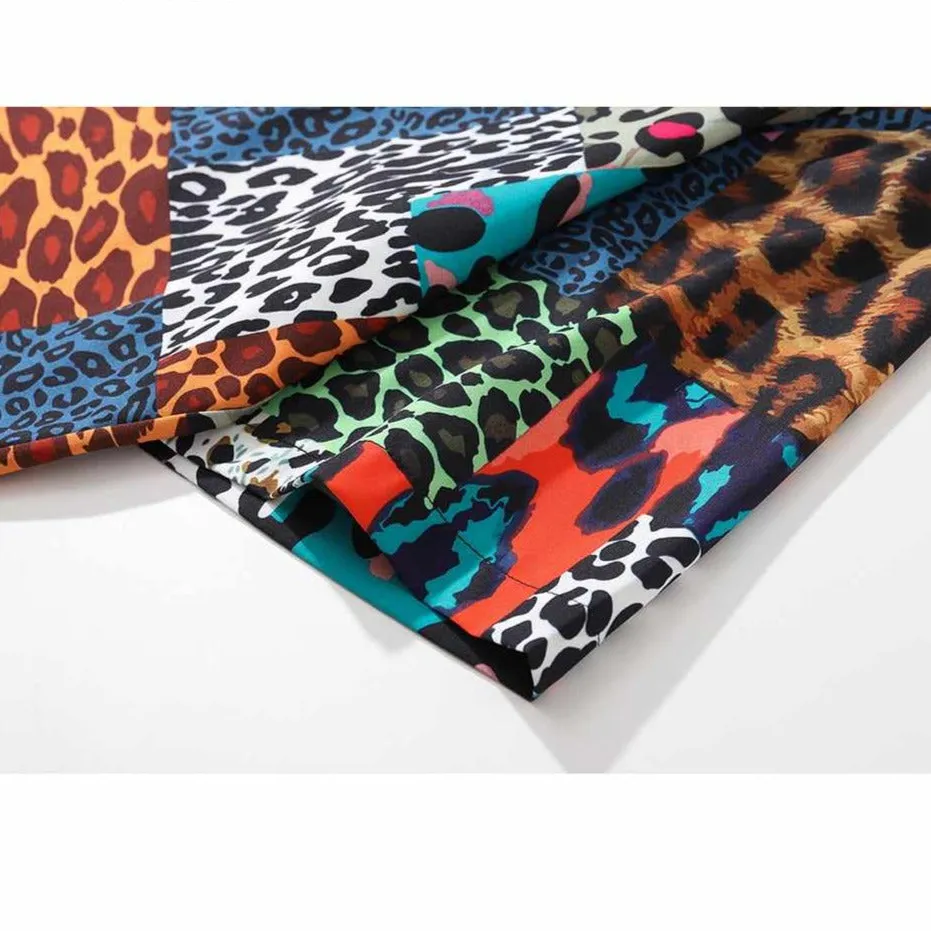 Neo Brawler Leopard Patchwork Hawaiian Beach Shirt