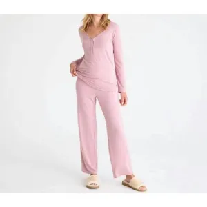 NEW MAGNETIC ME women's long sleeve nursing pj in desert pink