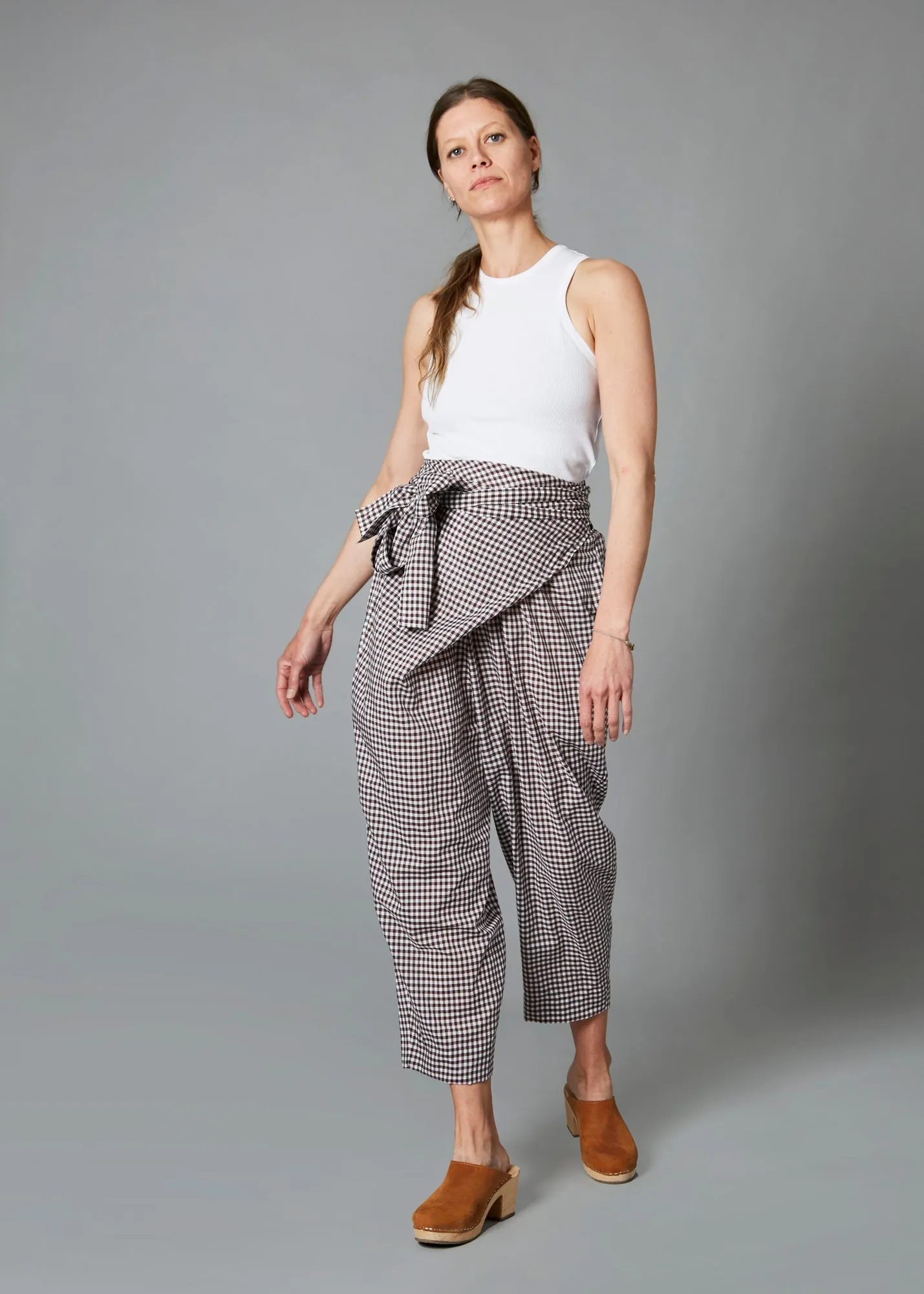 Nicole Pant - Brown Gingham