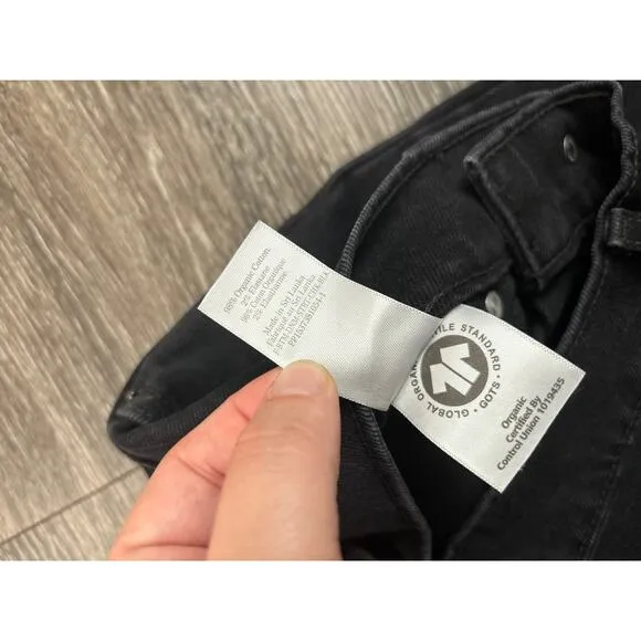 NWT Everlane The Original Curvy Cheeky Jean Organic Cotton Black Size 27