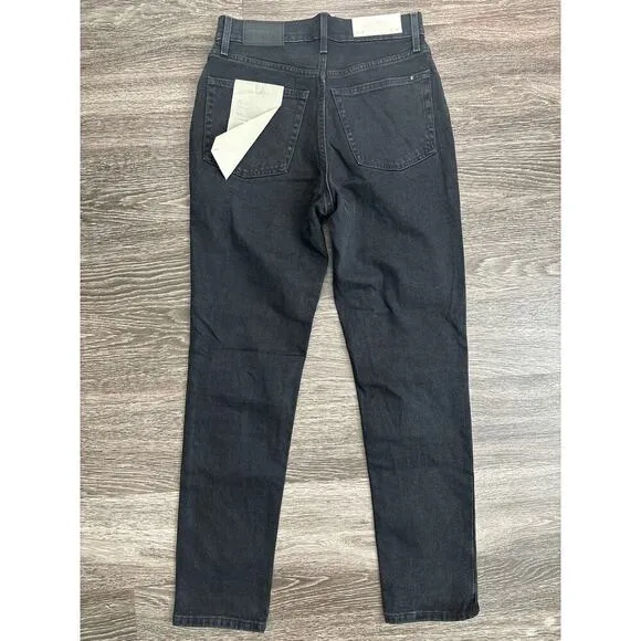 NWT Everlane The Original Curvy Cheeky Jean Organic Cotton Black Size 27