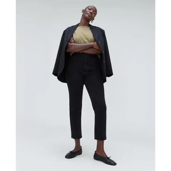 NWT Everlane The Original Curvy Cheeky Jean Organic Cotton Black Size 27