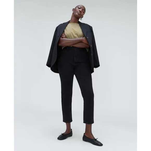 NWT Everlane The Original Curvy Cheeky Jean Organic Cotton Black Size 27