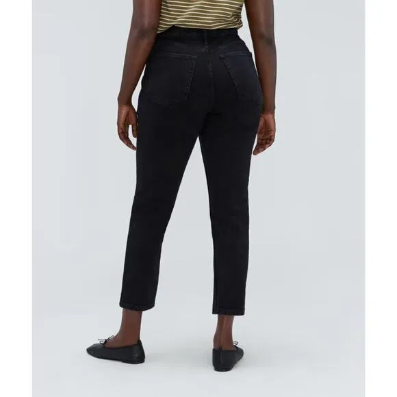 NWT Everlane The Original Curvy Cheeky Jean Organic Cotton Black Size 27