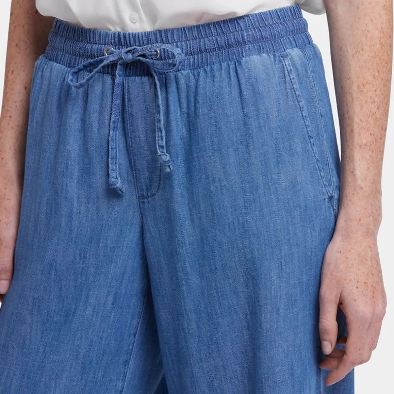NYDJ Jayne Pull On Wide Leg Ankle Jeans in Everly