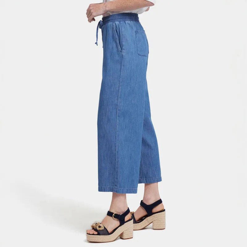 NYDJ Jayne Pull On Wide Leg Ankle Jeans in Everly