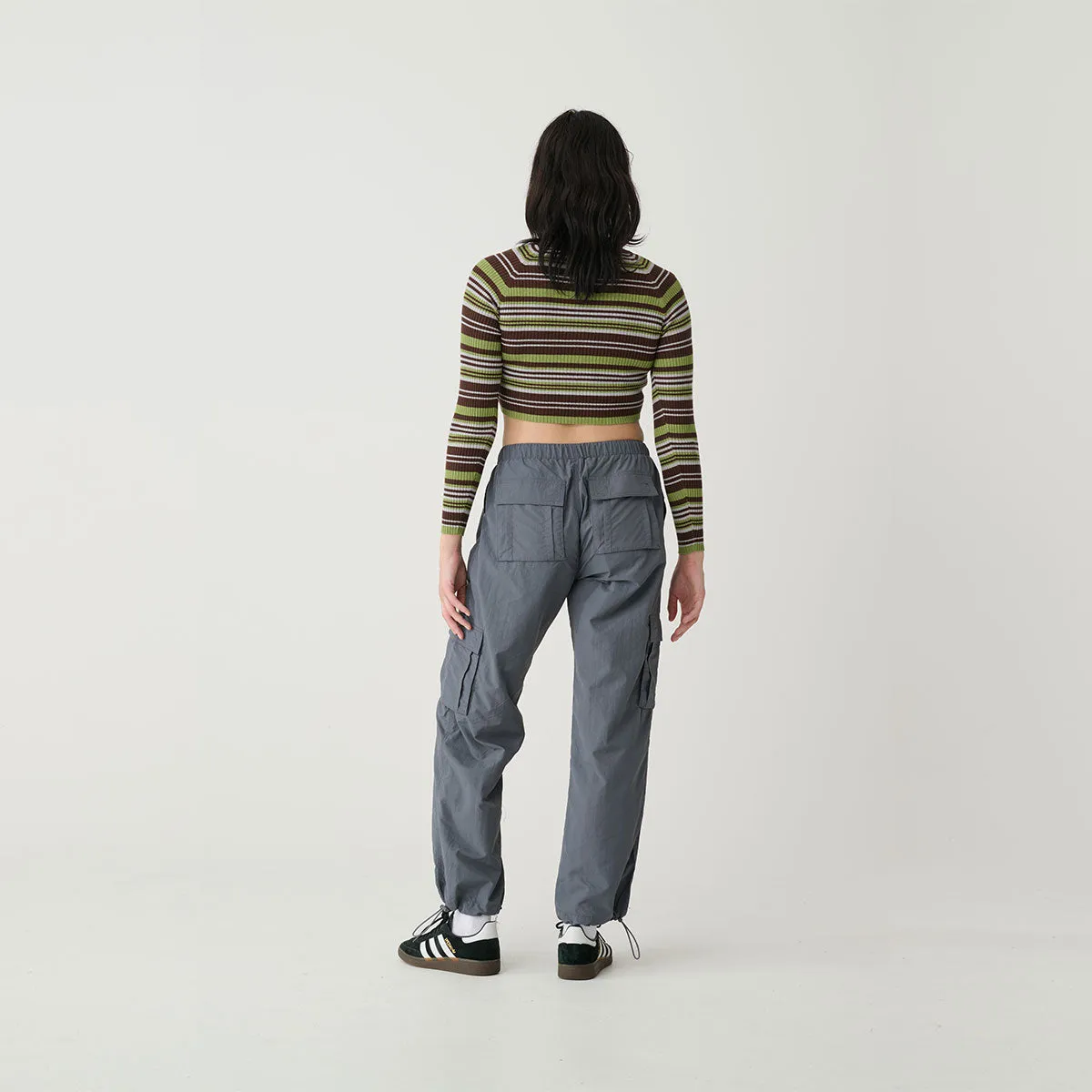Nylon Cargo Pants - Charcoal
