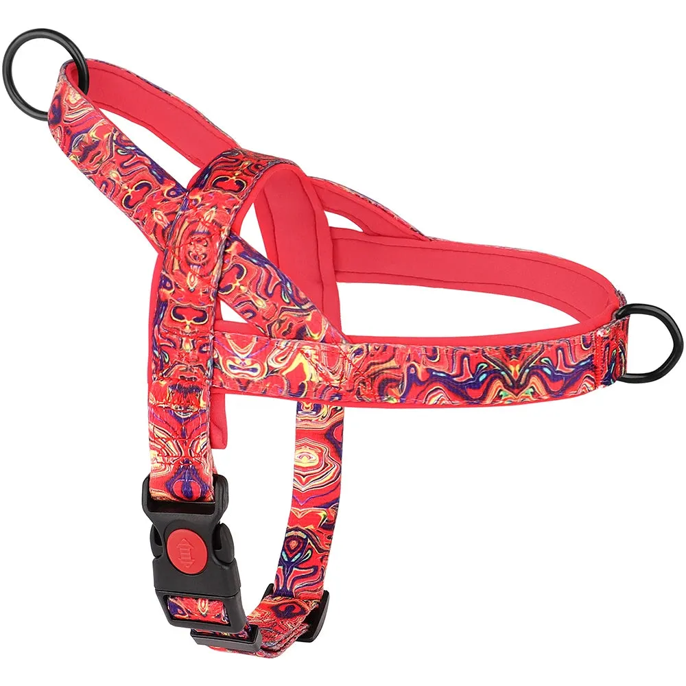 Nylon Dog Harness No Pull Dogs Harnesses Vest Durable Ethnic Pet Training Vests Adjustable For Small Medium Large Dogs Pitbull