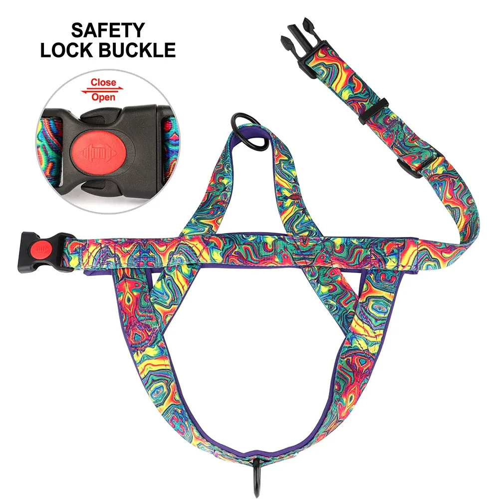 Nylon Dog Harness No Pull Dogs Harnesses Vest Durable Ethnic Pet Training Vests Adjustable For Small Medium Large Dogs Pitbull