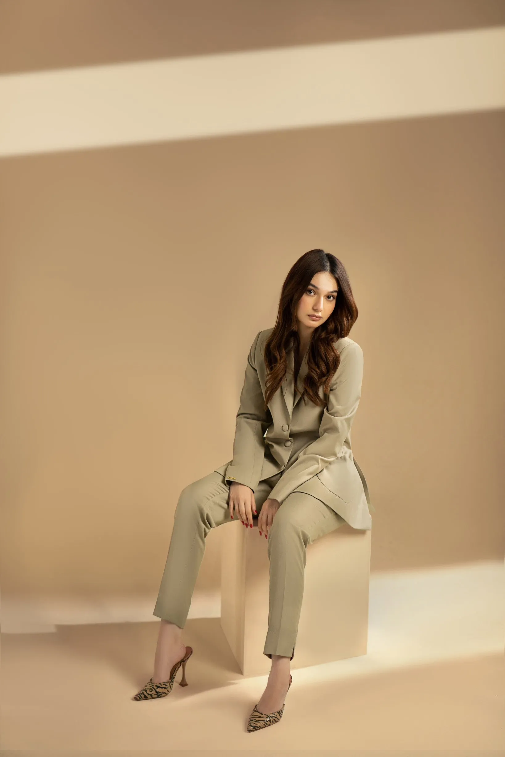 Oat Tan - Three Buttoned Suit