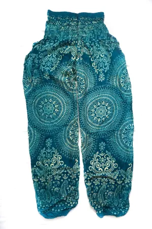 Ocean Blossom Mandala Harem Pants