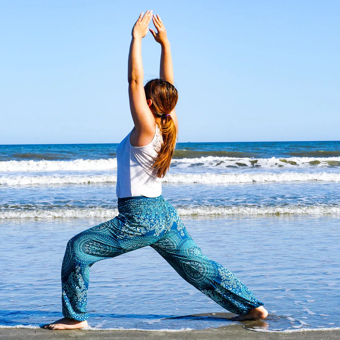 Ocean Blossom Mandala Harem Pants