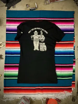 PACK IT OUT WOMENS TEE | BLACK
