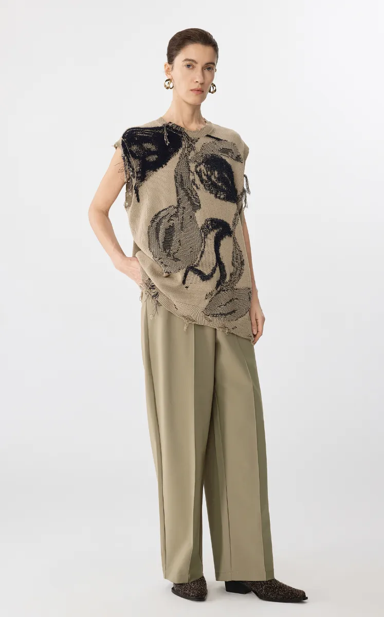 Pants / JNBY Straight Cut Tapered Ultra-Long Pants