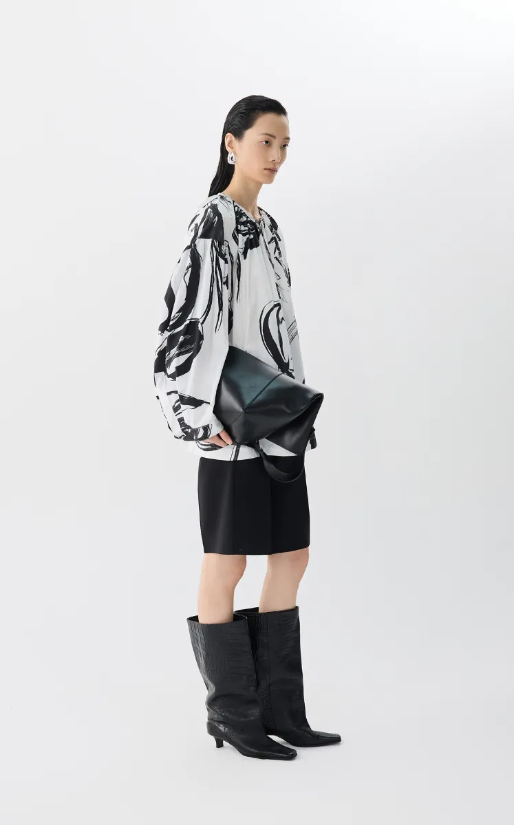 Pants / JNBY Straight-Leg Bonded Fabric Midi Pants