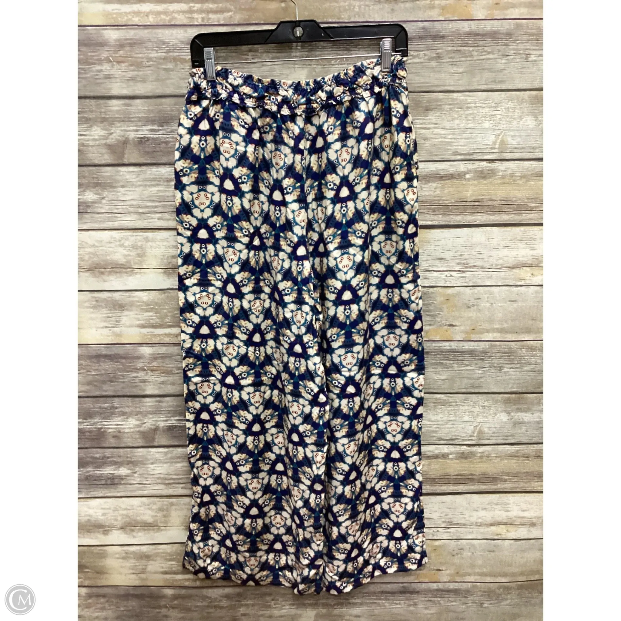 Pants Wide Leg By Anthropologie In Blue, Size: L