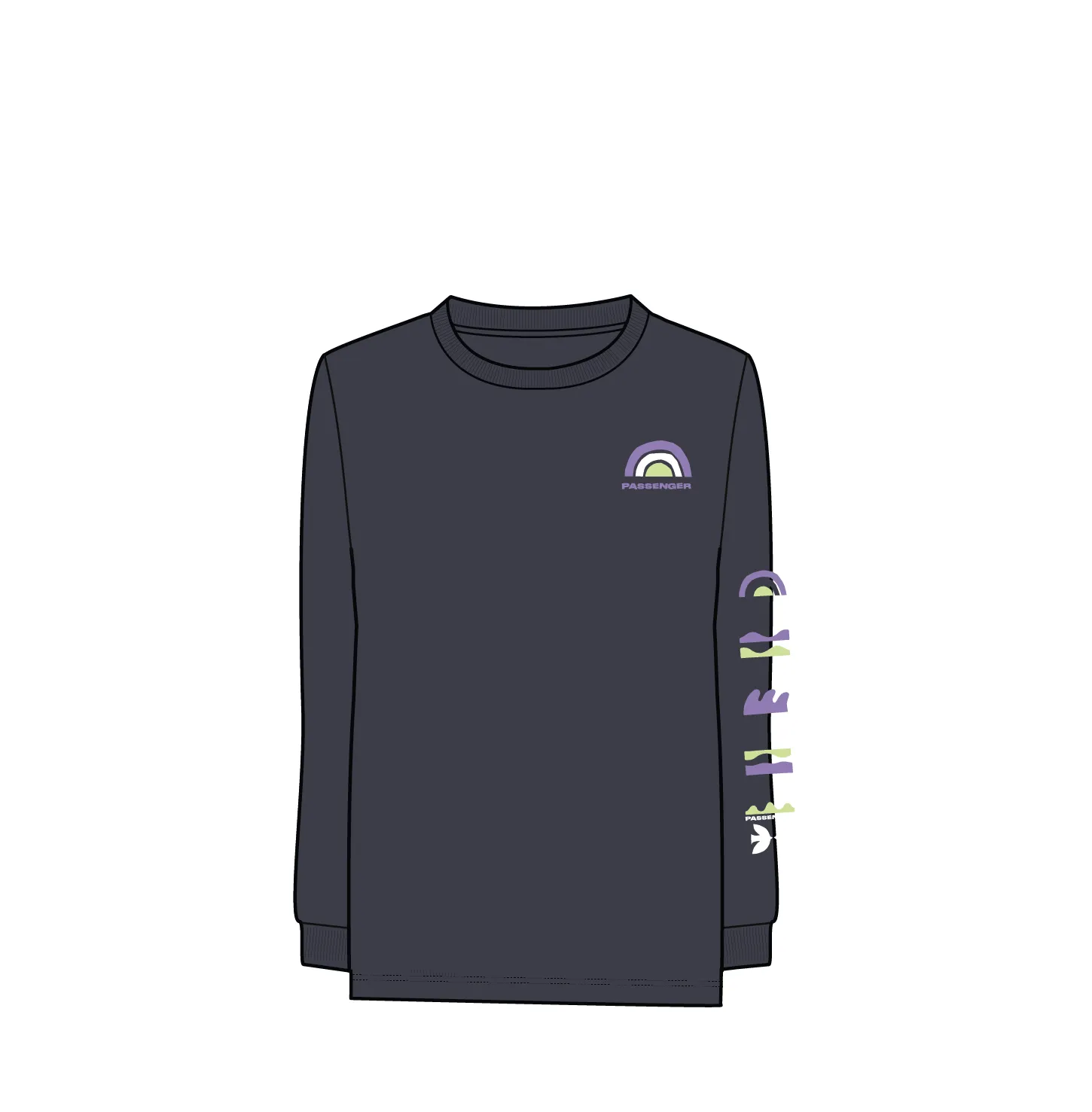 Papercut Recycled Cotton LS T-Shirt - Black