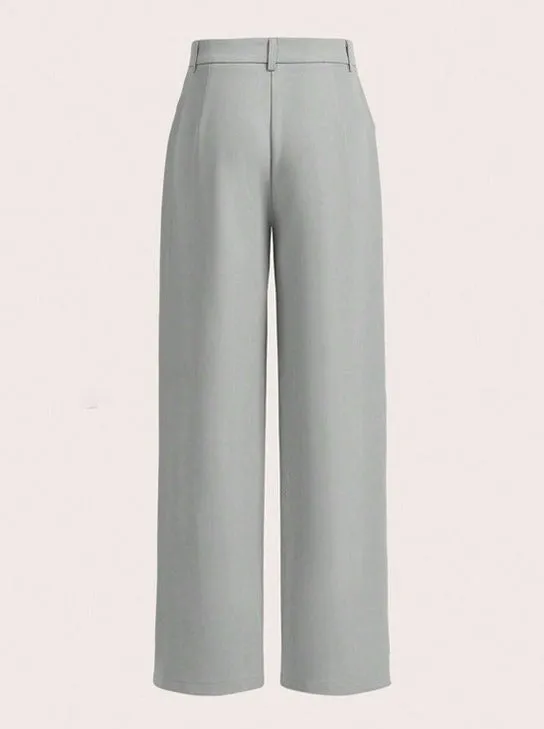 Parien Grey Straight Leg Pant