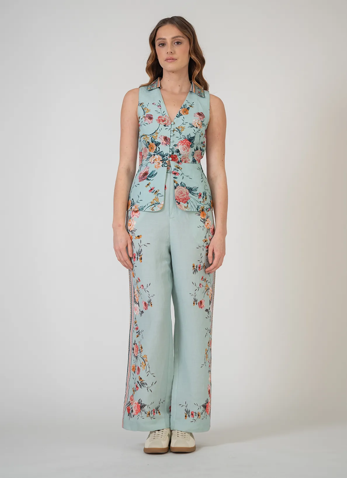 Petra collared waist coat and pants