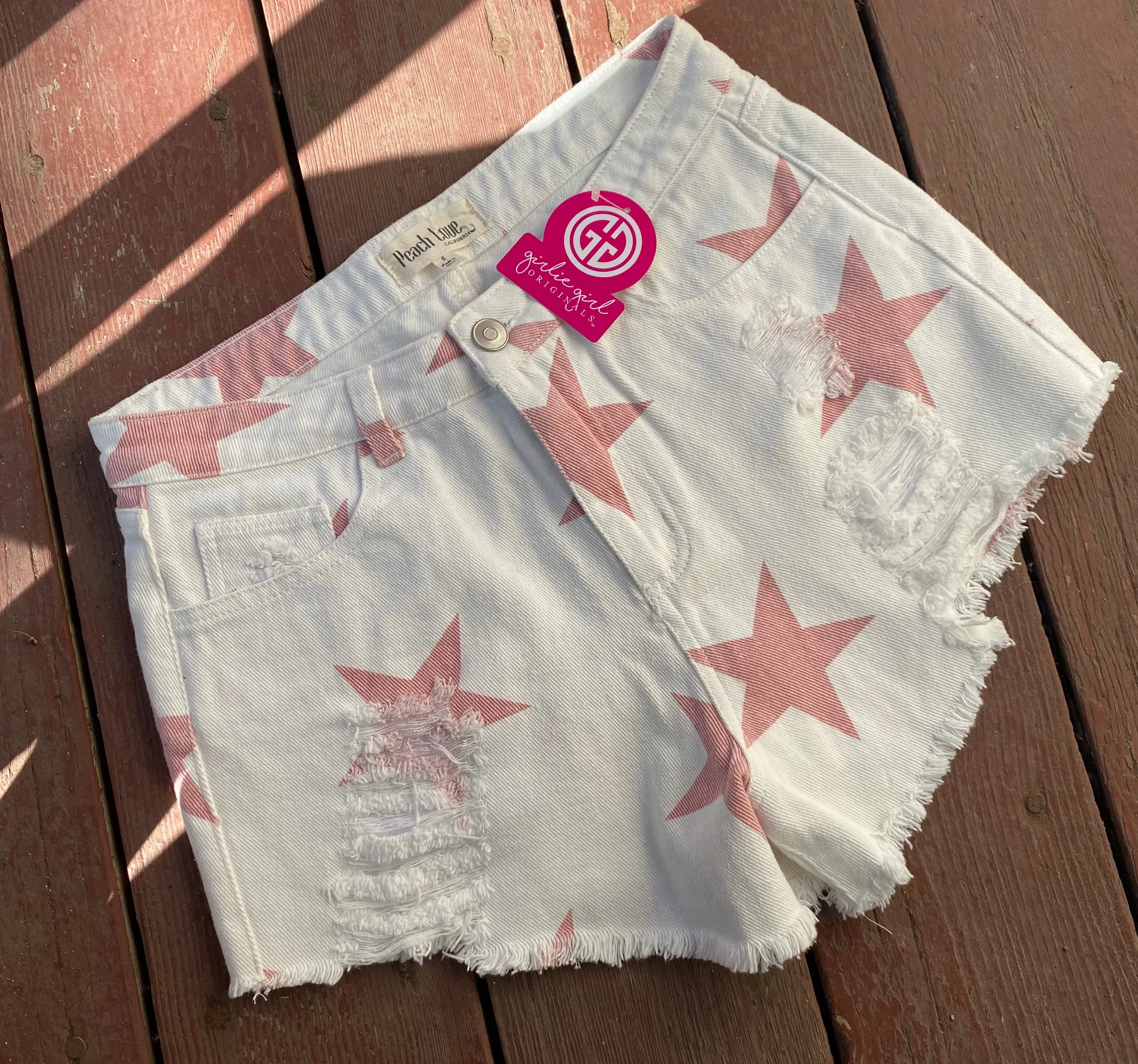 PINK STAR SHORTS