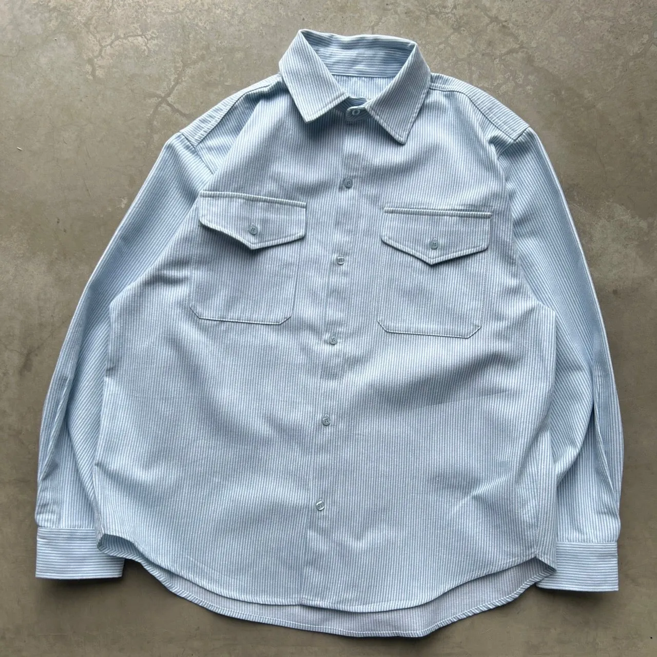 Pinstripe Loose Spring Military Shirts