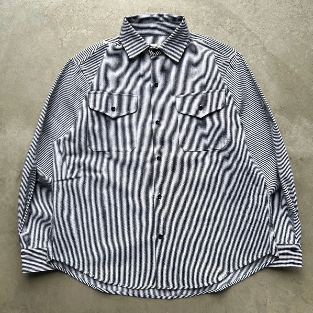 Pinstripe Loose Spring Military Shirts