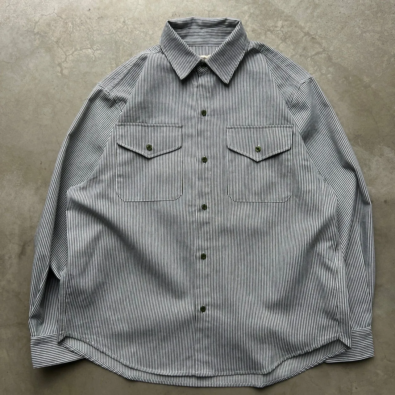 Pinstripe Loose Spring Military Shirts