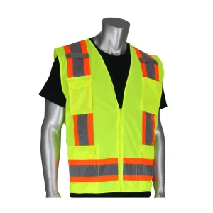 PIP ANSI Class 2 Two-Tone Six-Pocket Surveyor's Vest