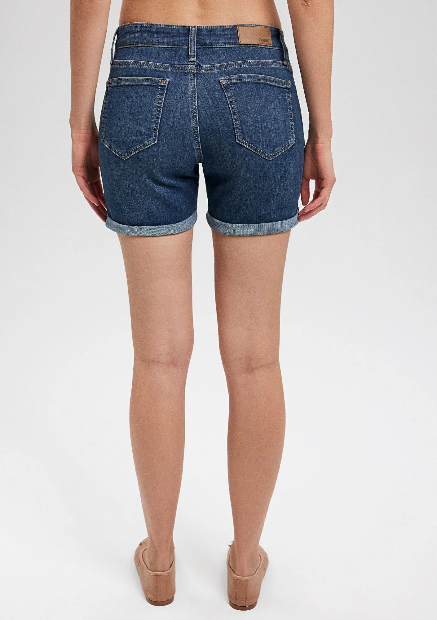 Pixie Deep Vintage Stretch Jean Shorts