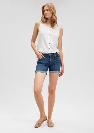 Pixie Deep Vintage Stretch Jean Shorts