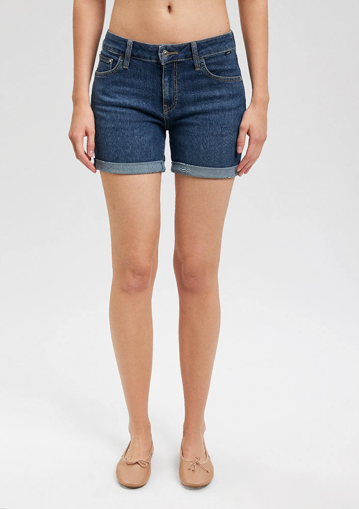 Pixie Deep Vintage Stretch Jean Shorts