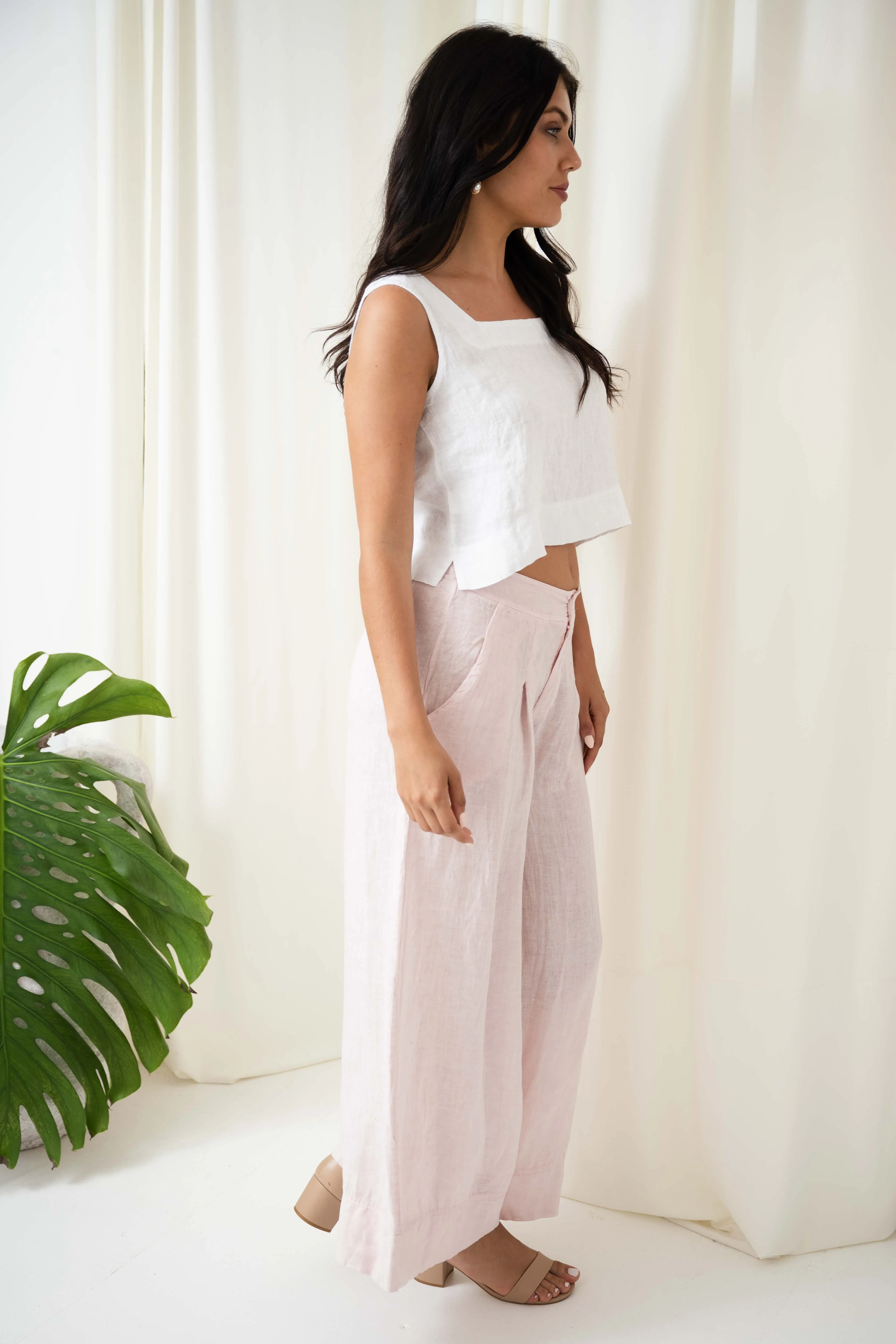 Polly Wide Leg Pant | Pink