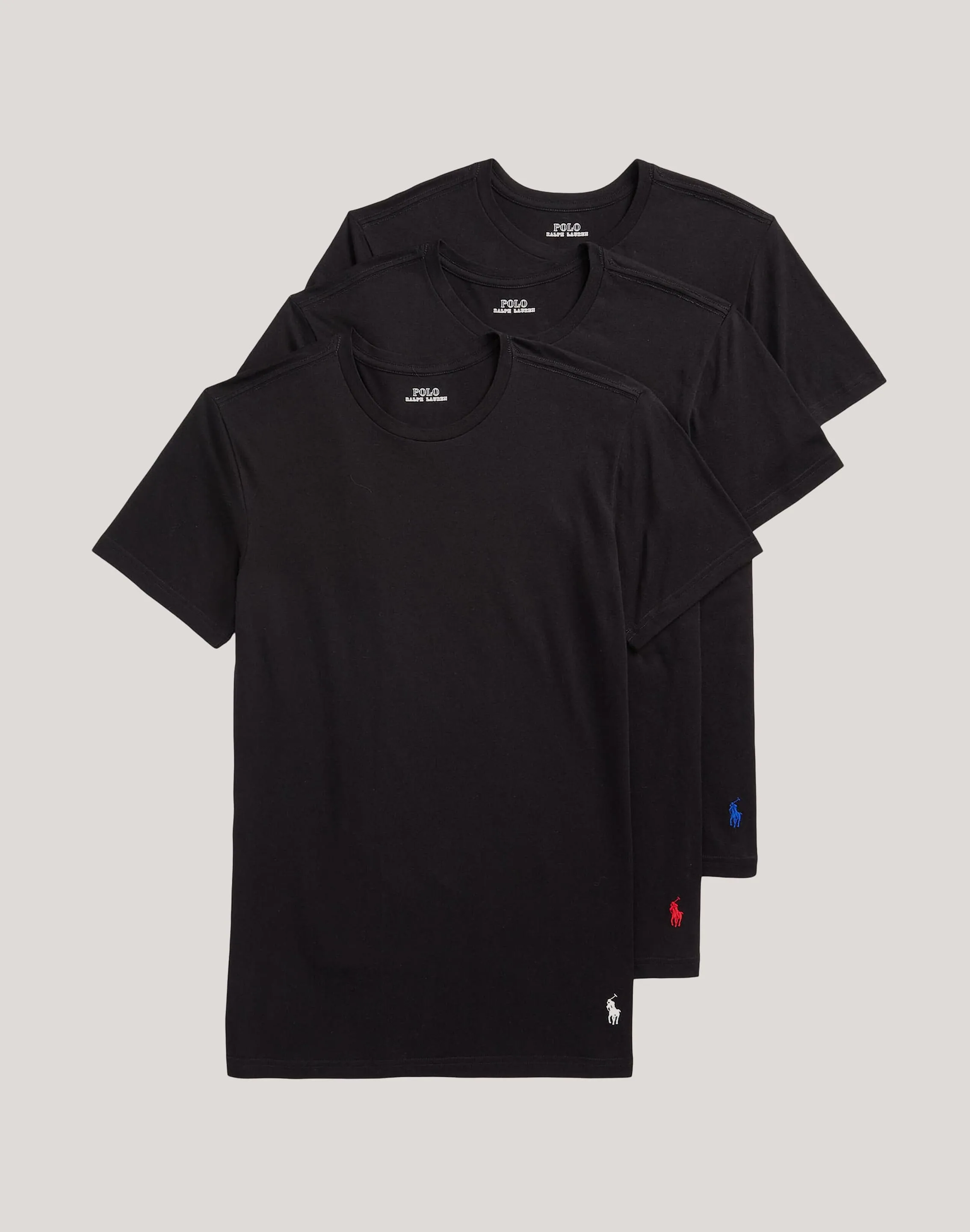 Polo Ralph Lauren Slim Fit Cotton Crewneck Tee 3-Pack