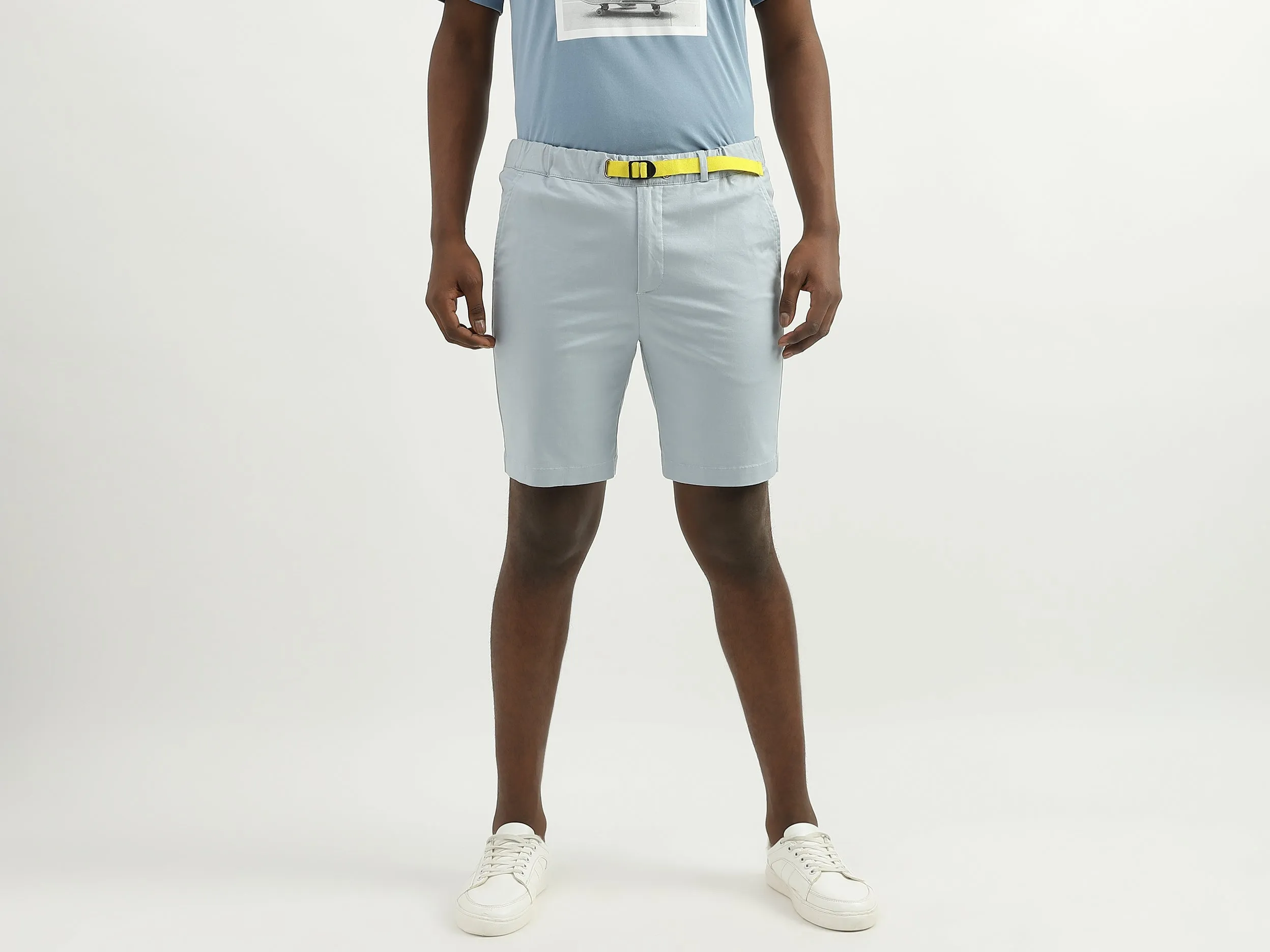 Polyester Solid Slim Fit Mens Shorts