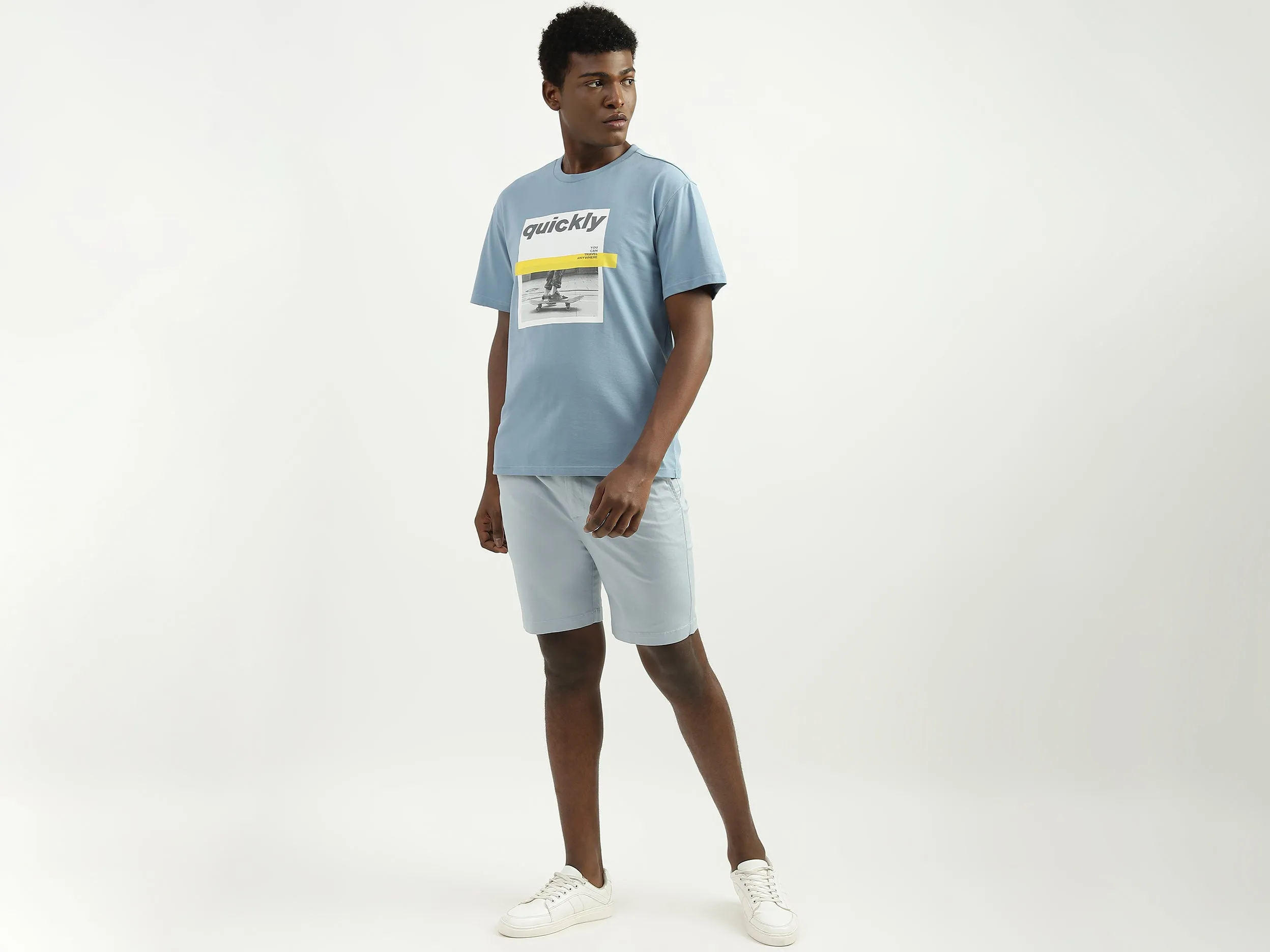 Polyester Solid Slim Fit Mens Shorts