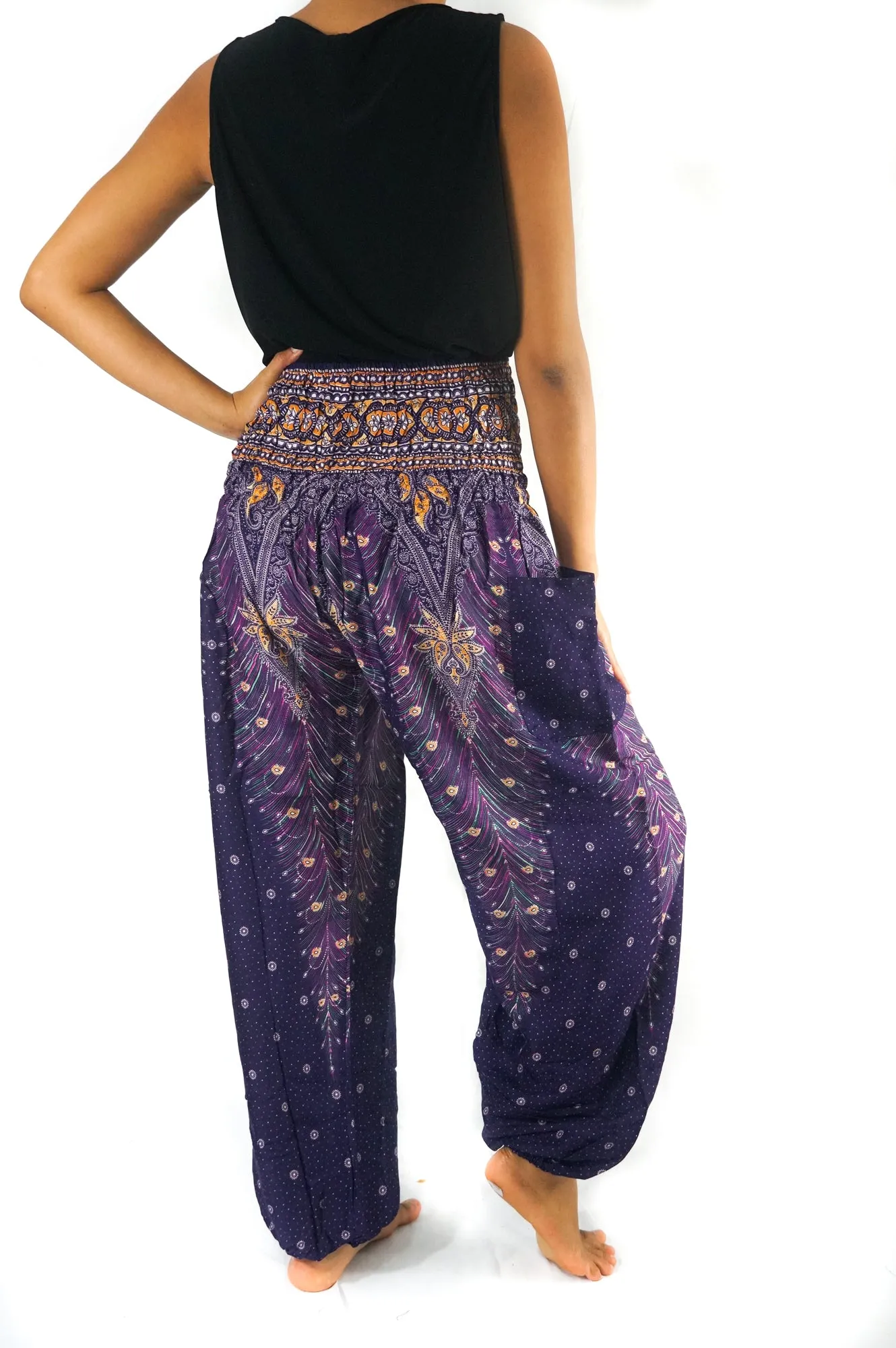 Purple Peacock Pants